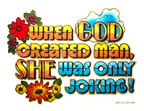 when god created man she was only joking t shirt heat transfer iron on